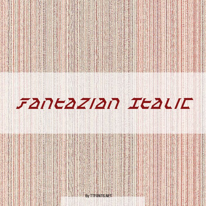 Fantazian Italic example